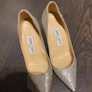 Jimmy Choo Shining Gold High Heels